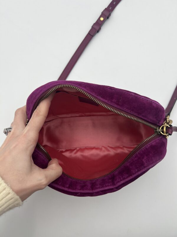 Gucci Marmont Chain Shoulder Bag Purple Velvet - Image 8