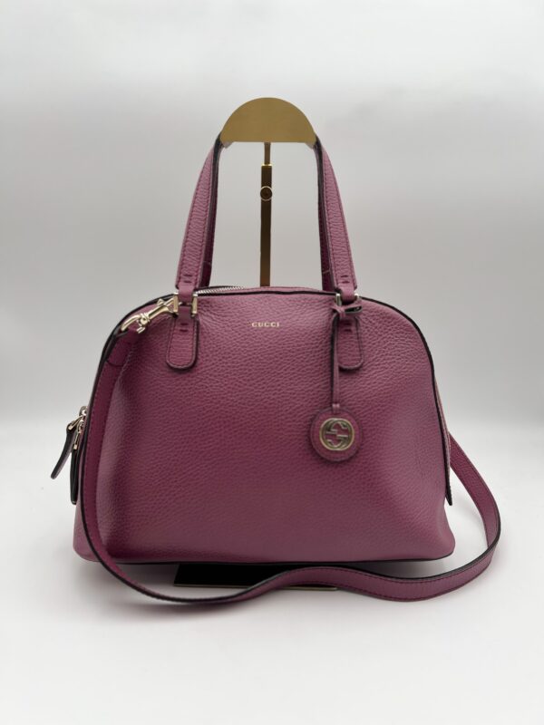 Gucci Purple Leather Lady Dollar Dome Bag