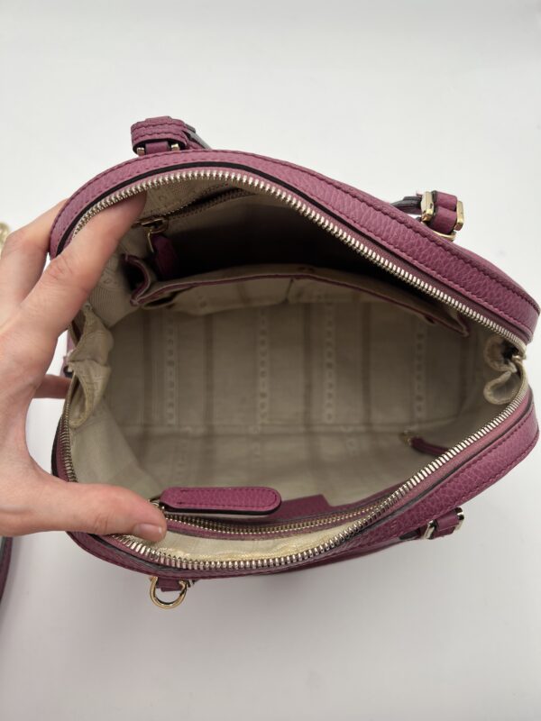 Gucci Purple Leather Lady Dollar Dome Bag - Image 6