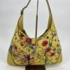 Gucci Yellow Jackie O Bouvier Botanical Floral Canvas Bag